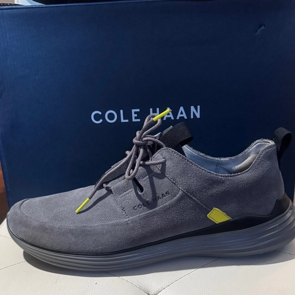 Cole Haan Men's Gray and Yellow Sneakers
